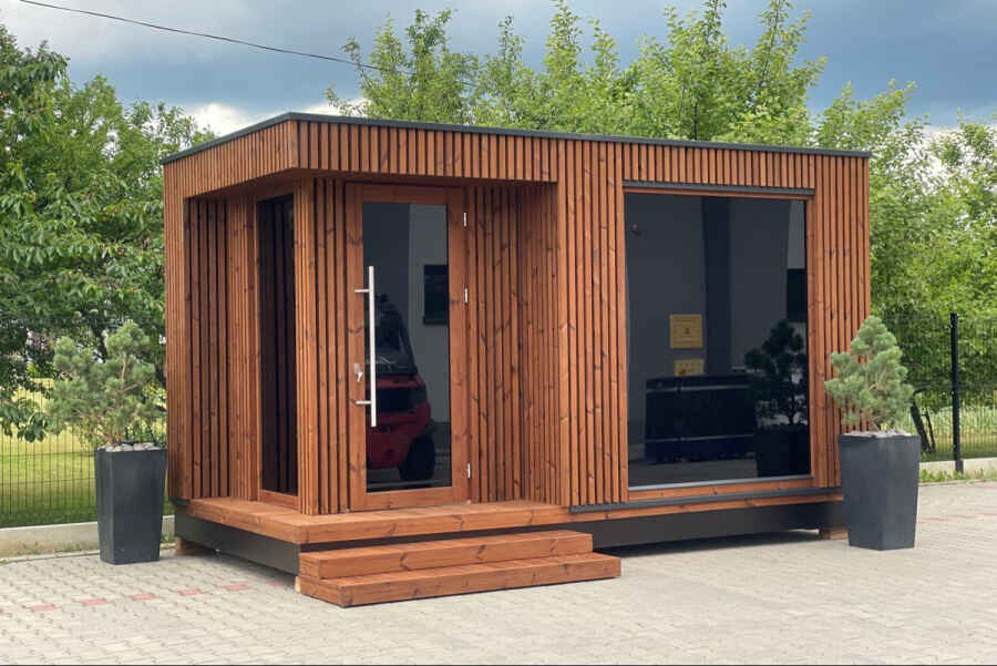 ห้องซาวน่ากลางแจ้งแบบอินฟราเรดไกลสำหรับ 3-4 คน ห้องซาวน่าไม้ป้องกันการกัดกร่อน