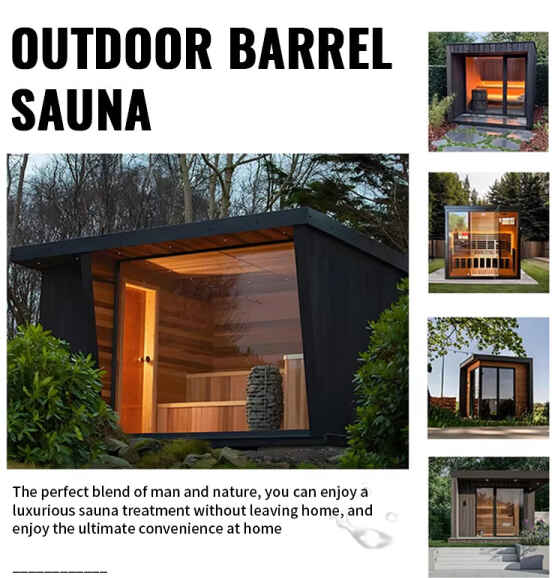 ประตูกระจกกลางแจ้ง ห้องอบไอน้ำกลางแจ้ง