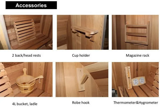 ซาวน่าอินฟราเรดไกล Hemlock กลางแจ้ง