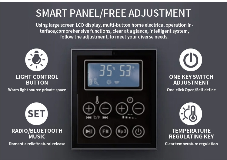 ประตูกระจกกลางแจ้ง ห้องอบไอน้ำกลางแจ้ง